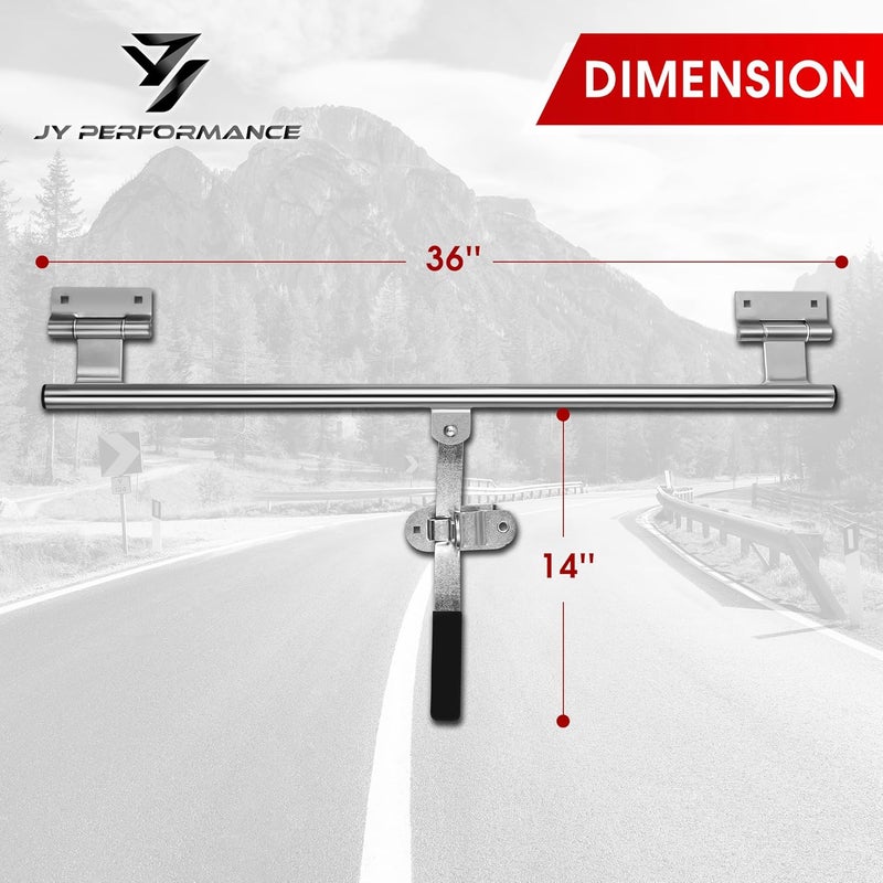 JY PERFORMANCE 36'' Trailer Swing Door Hinged Cam Bar Lock Assembly Side Door Enclosed Trailer - Image 2